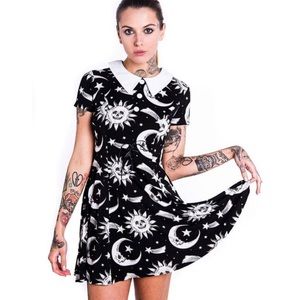 Killstar Collared Sun and Moon Dress